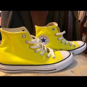 yellow converse high tops